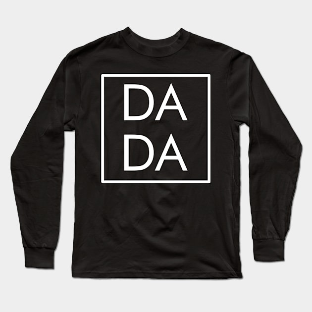 Dada Modern Boxed Square Dad, Matching Mama Family Gift Long Sleeve T-Shirt by ScottsRed